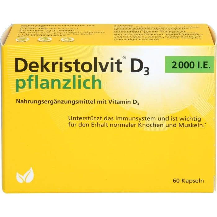 DEKRISTOLVIT D3 2000 I.E. pflanzlich Kapseln 60 St