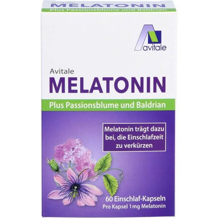 MELATONIN+PASSIONSBLUME+Baldrian Kapseln 60 St