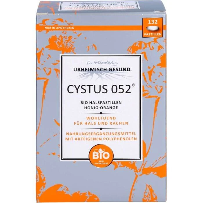 CYSTUS 052 Bio Halspastillen Honig Orange 132 St