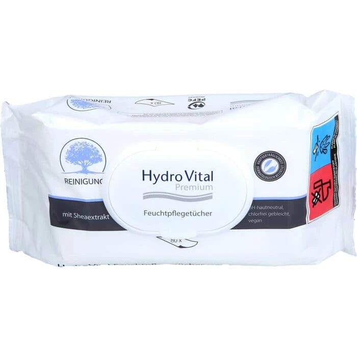 HYDROVITAL Premium Feuchtpflegetücher mit Shea 80 St