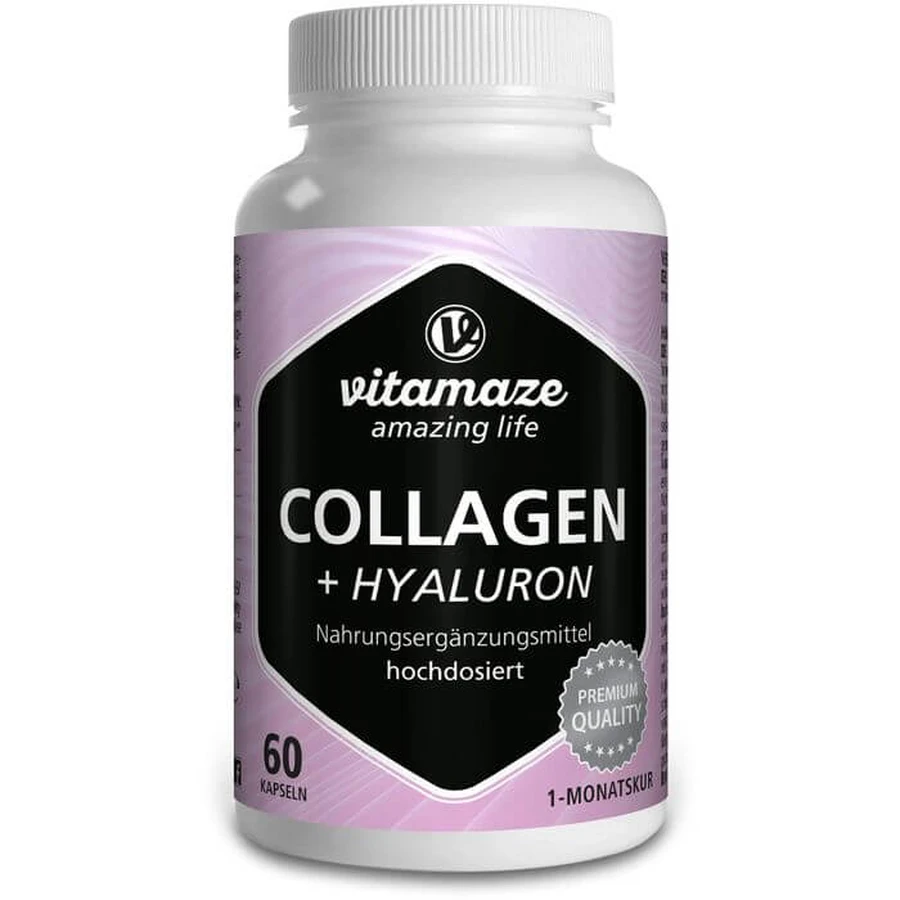 COLLAGEN 300 mg+Hyaluron 100 mg kapsułki o wysokiej dawce. 60 szt.: ceny i cechy