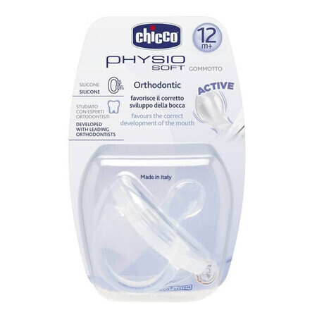 CHICCO 12 Monate Silikon Schnuller + Physio soft kieferorthopädischer Monoblock 0181001-7 PH
