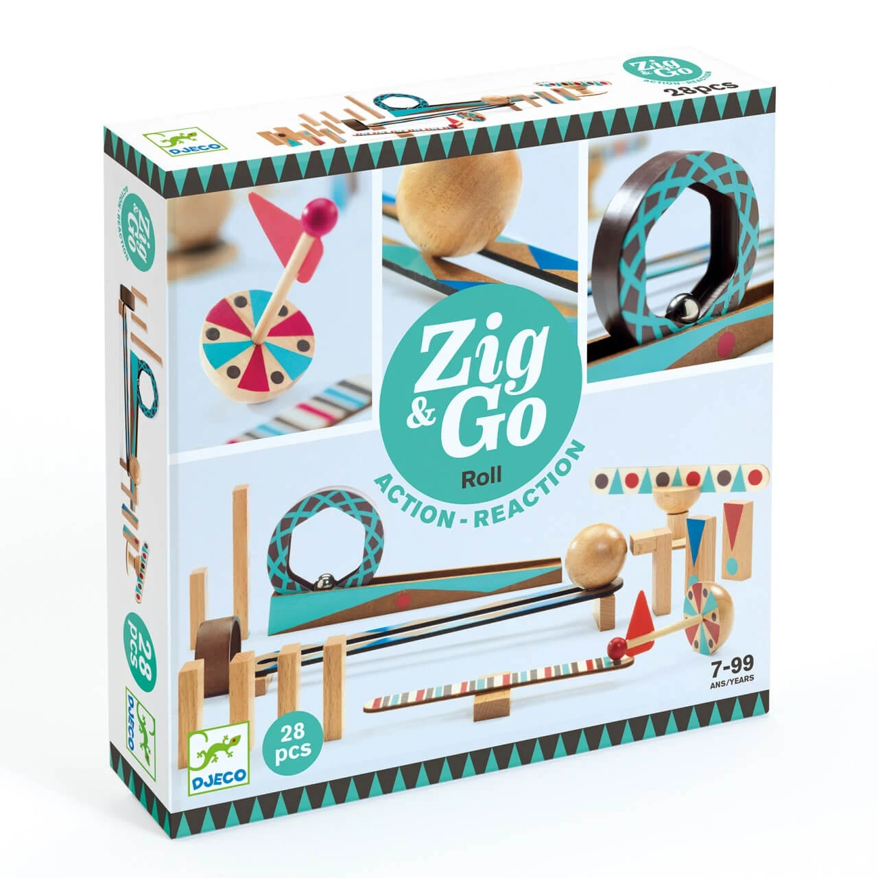 Zig & Go Djeco, Baukasten für Wanderwege, 28 Teile