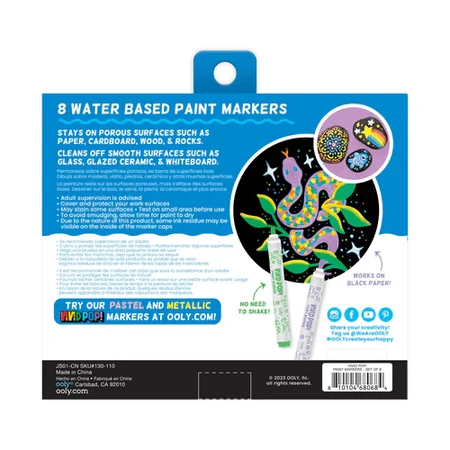 Carioci cu vopsea Vivid Pop! - set de 8, clasic