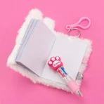 Breloc Mini-jurnal Girabrilla – notebook miniatural cu pix
