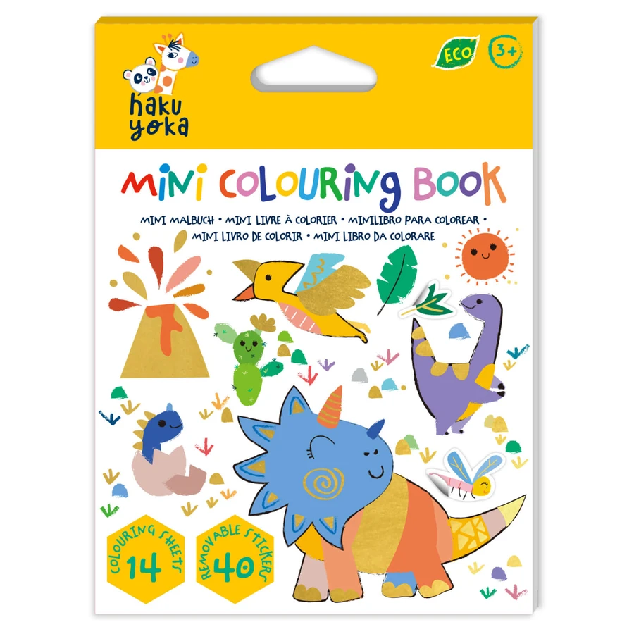 Mini Carte de Colorat Hakuyoka - Dinozauri