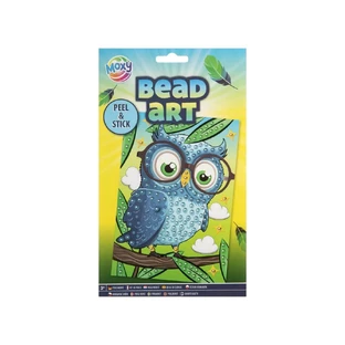 Creative Set, Mosaic with Beads Peel and Stick, Bead Art, Owl, A5