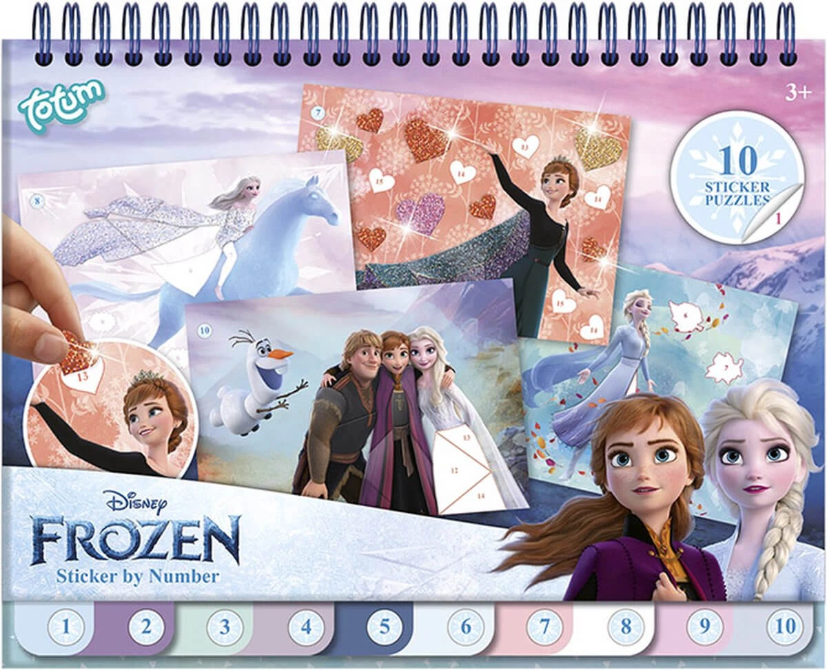 Kreativset mit Aufklebern, Zahlen zum Aufkleben, Disney Frozen