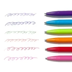 Penne colorate retrattili Bright Writers - set da 6