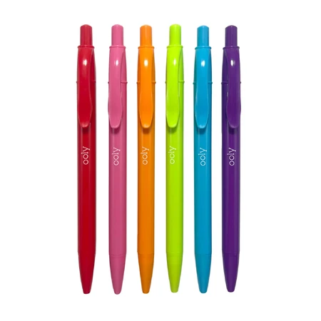 Penne colorate retrattili Bright Writers - set da 6