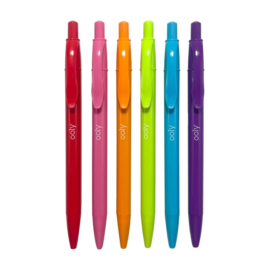 Penne colorate retrattili Bright Writers - set da 6