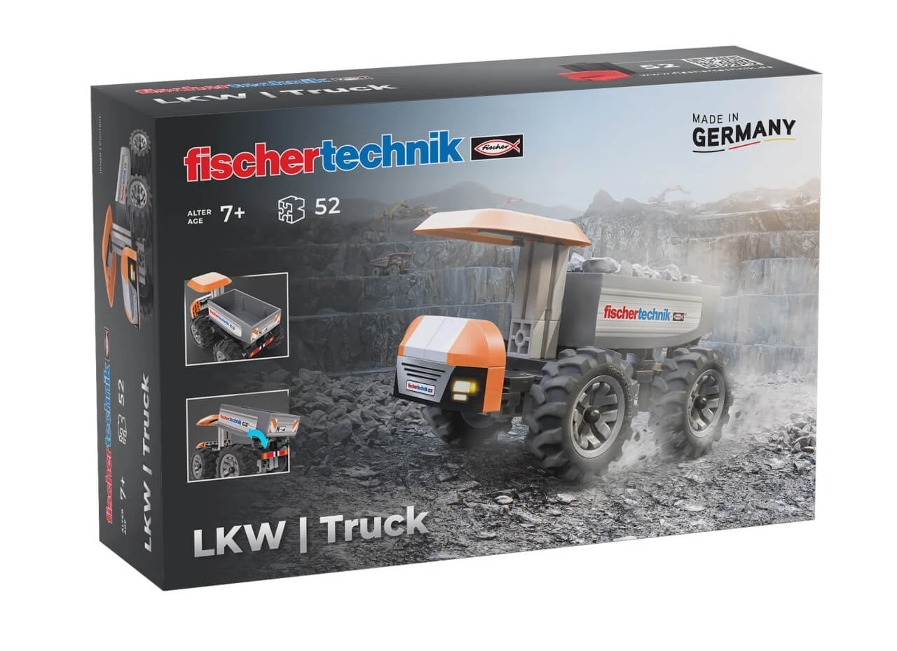 STEM Kit Baustellenfahrzeug zum Zusammenbauen und Bedienen, Fischertechnik