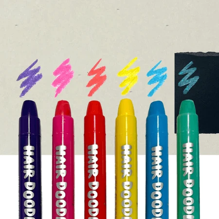 Colored pencils for hair and skin