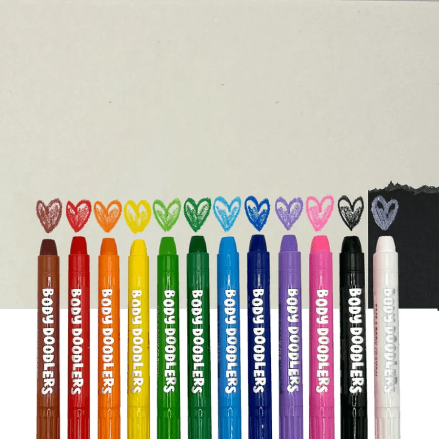 Colored pencils for hair and skin