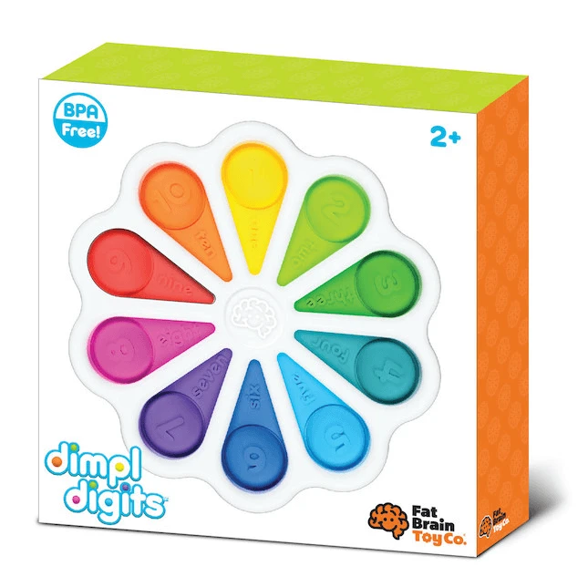Dimpl Digits - Sinnesspielzeug mit Zahlenblasen aus Silikon