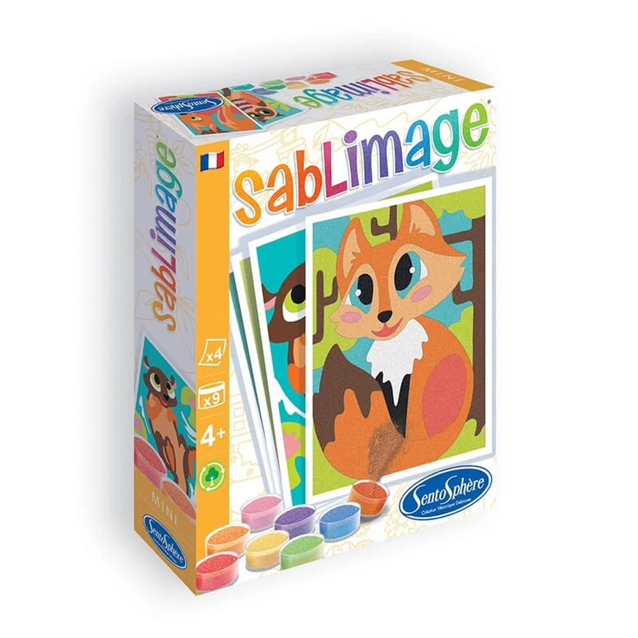 Kit de sable créatif - Mini Sablimage Animaux de la forêt - Sentosphère