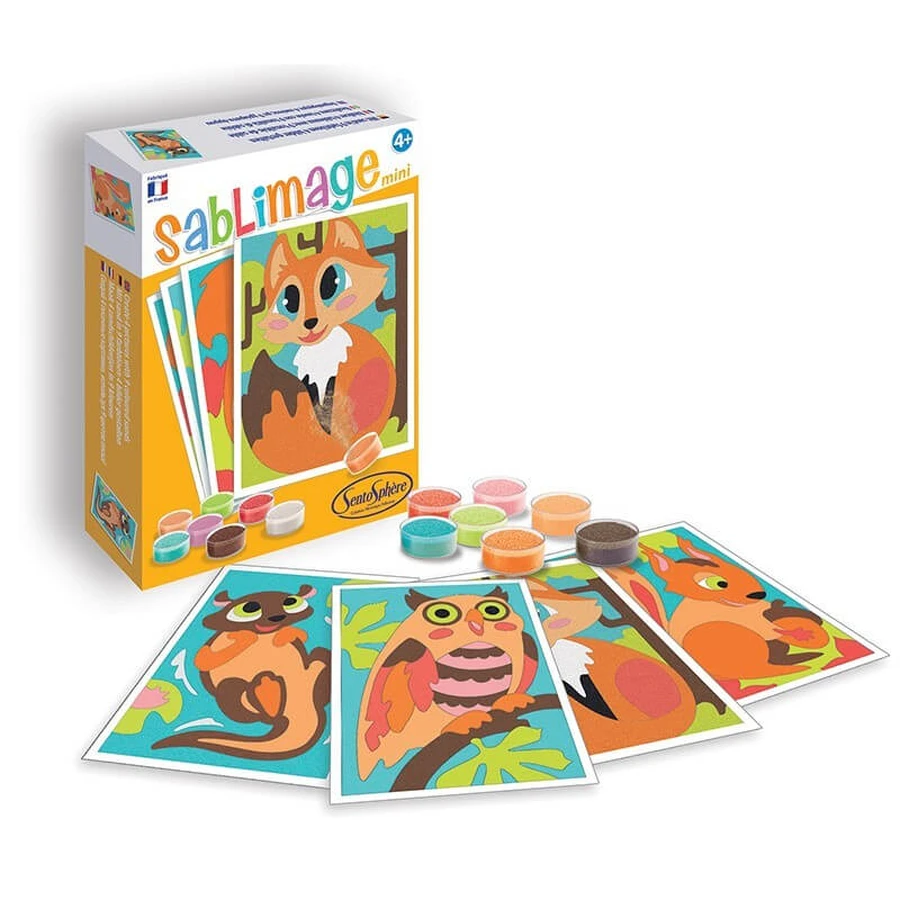 Kit de sable créatif - Mini Sablimage Animaux de la forêt - Sentosphère