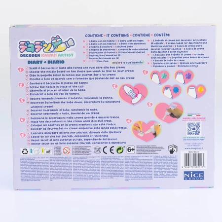 Kit creativo Decoden - diario kawaii para decorar con pasta de colores