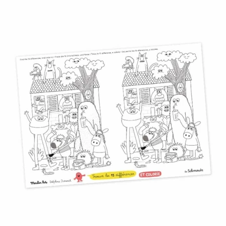 Portaplatos para colorear Monstruos, Moulin Roty