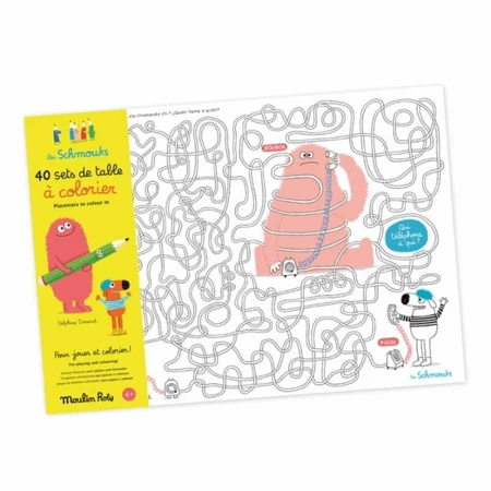 Portaplatos para colorear Monstruos, Moulin Roty