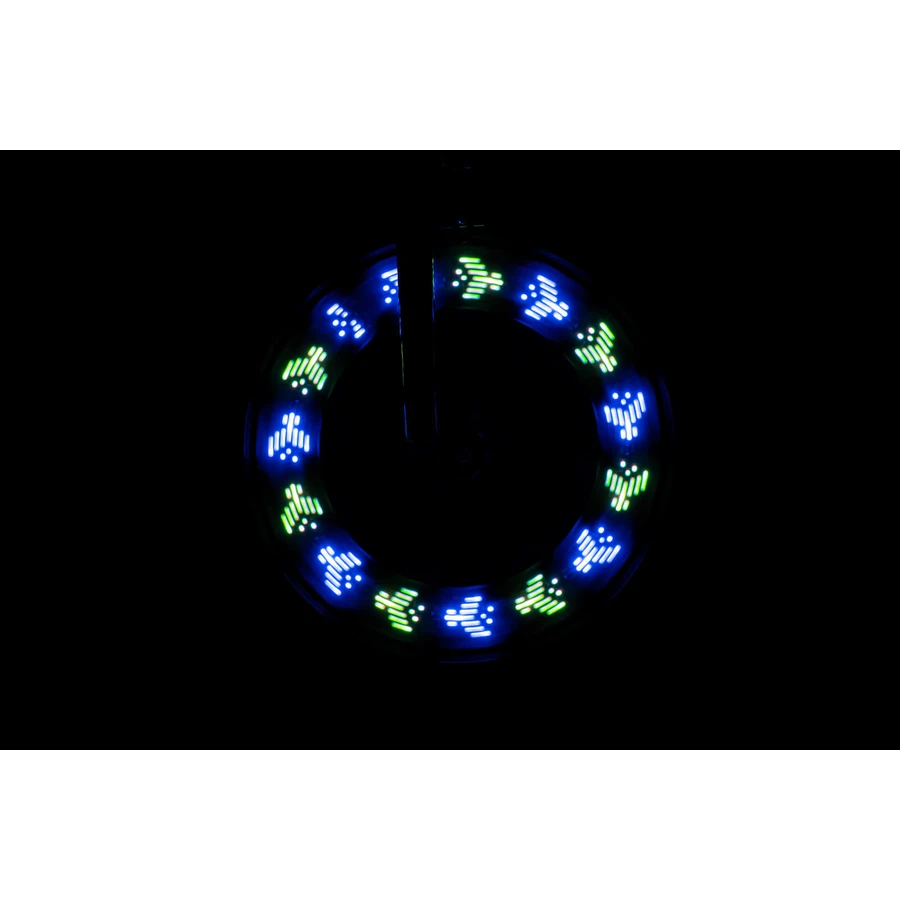 Luz LED con efectos animados para radios de bicicleta, ShapeBrightz