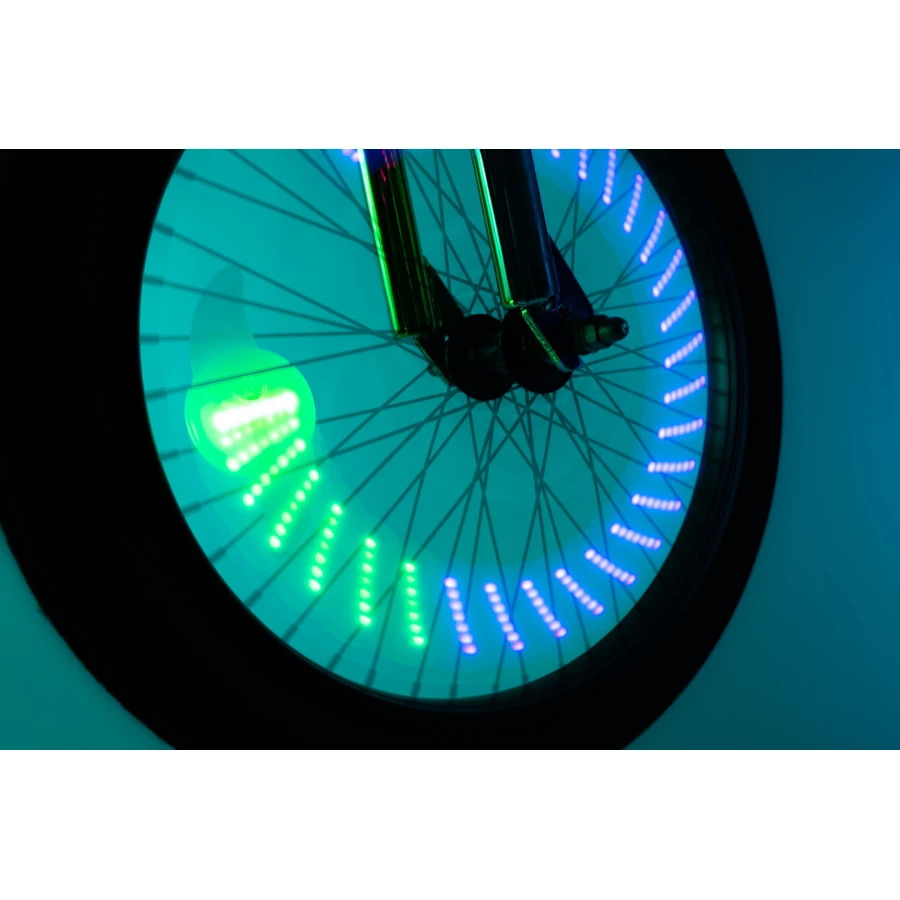 Luz LED con efectos animados para radios de bicicleta, ShapeBrightz