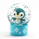 Mini esfera con nieve y personaje, Djeco Penguin