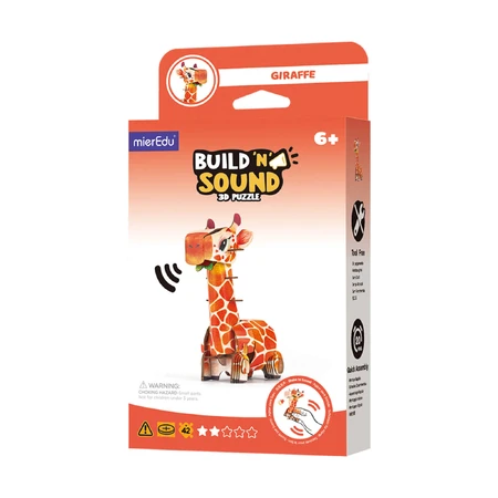 Puzzle 3D z dźwiękami - Giraffe, Build 'n' Sound: ceny i cechy