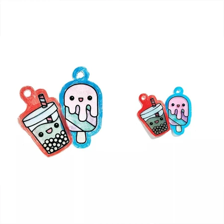 Set artistic DYI - Shrink-Its! - creaza brelocuri prin micsorare - Fun Friends