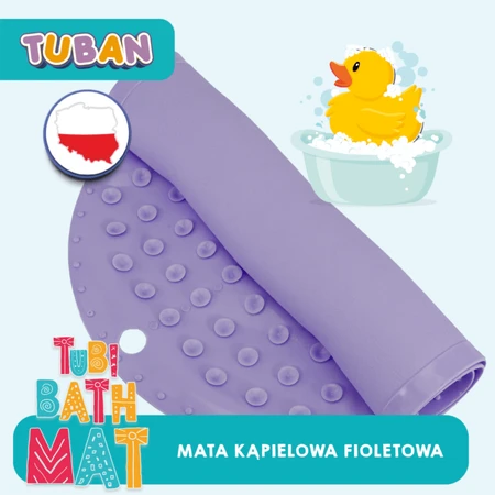 Antypoślizgowa mata do kąpieli - fioletowa: ceny i cechy
