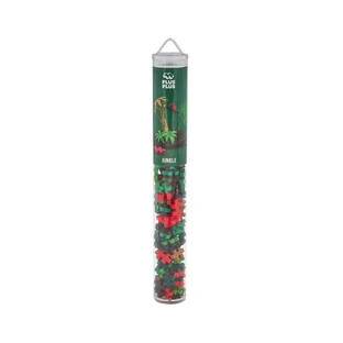 Set constructie Plus-Plus, tub 100 piese, Jungle Mix