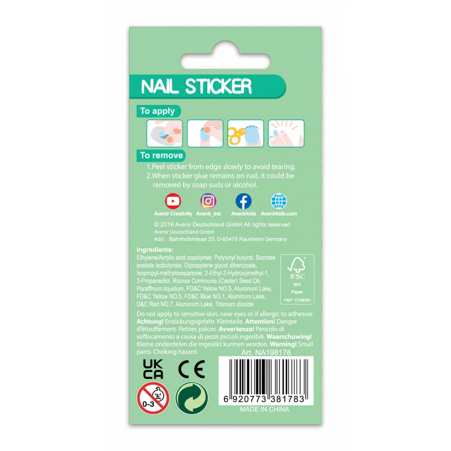 Glitter nagelstickers - Dieren