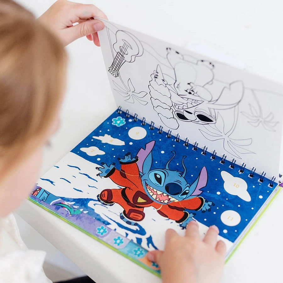 Set creativ cu abtibilduri, lipeste pe numere, Lilo si Stitch