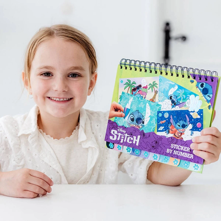 Set creativ cu abtibilduri, lipeste pe numere, Lilo si Stitch