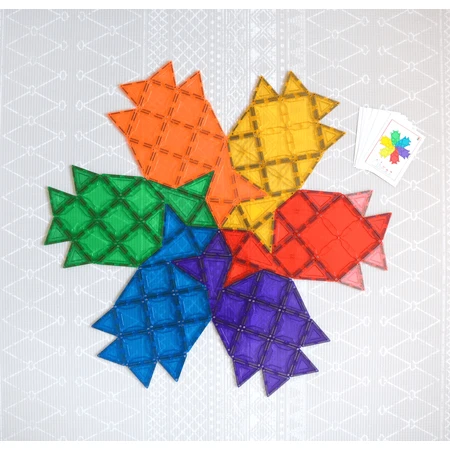 Schede mandala per set di costruzioni magnetiche