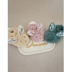 Iepuras Doudou® - Set Botosei și Jucărie de Pluș, Bej