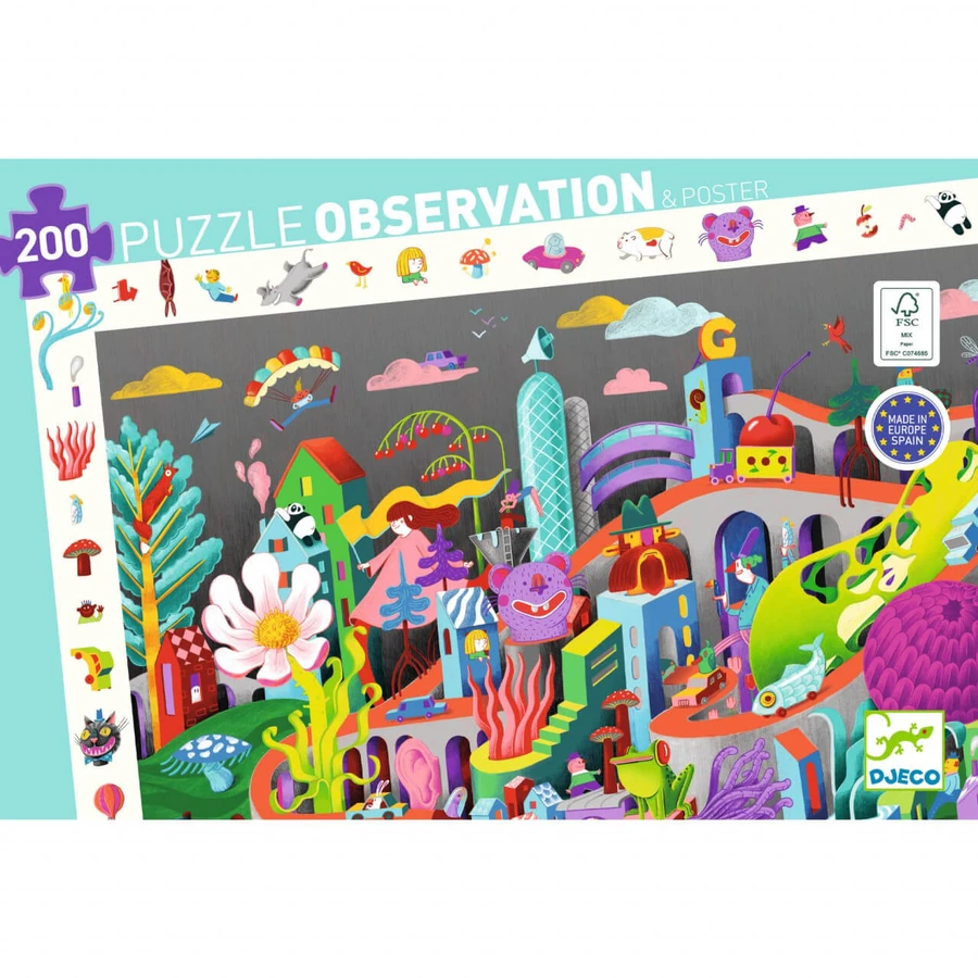 Puzzle observation Madness in the city, Djeco