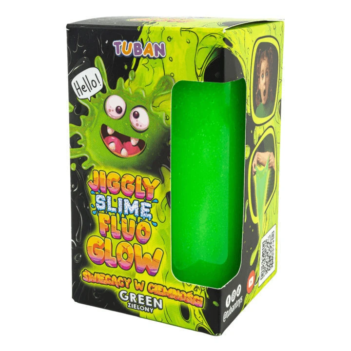 Set DIY Experimente JIGGLY SLIME SLIME FLUO GLOW JIGGLY SLIME FLUO GLOW - GRÜN 430 g