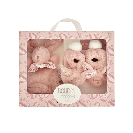 Bunny Bunny Doudou® - Rosa Teddybunny und Plüschtier-Set