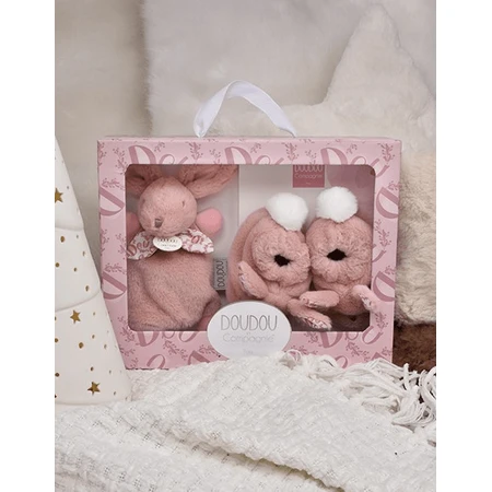 Bunny Bunny Doudou® - Rosa Teddybunny und Plüschtier-Set