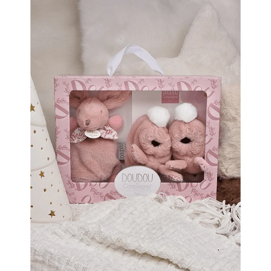 Bunny Bunny Doudou® - Rosa Teddybunny und Plüschtier-Set