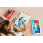 Metaliczne kredki akwarelowe Rainbow Sparkle z brokatem - zestaw 12 sztuk: ceny i cechy