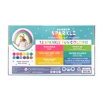 Metaliczne kredki akwarelowe Rainbow Sparkle z brokatem - zestaw 12 sztuk: ceny i cechy