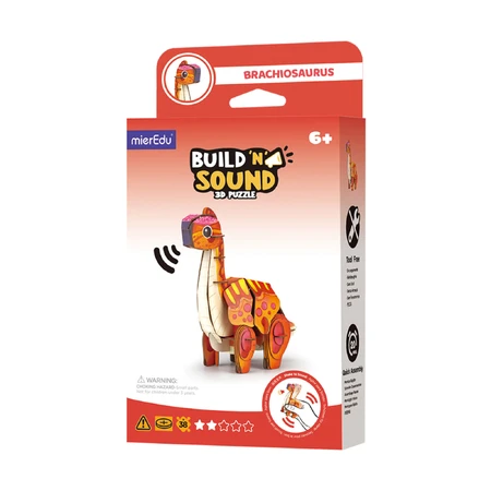 Puzzle 3D cu sunete - Brachiosaurus, Build 'n' Sound