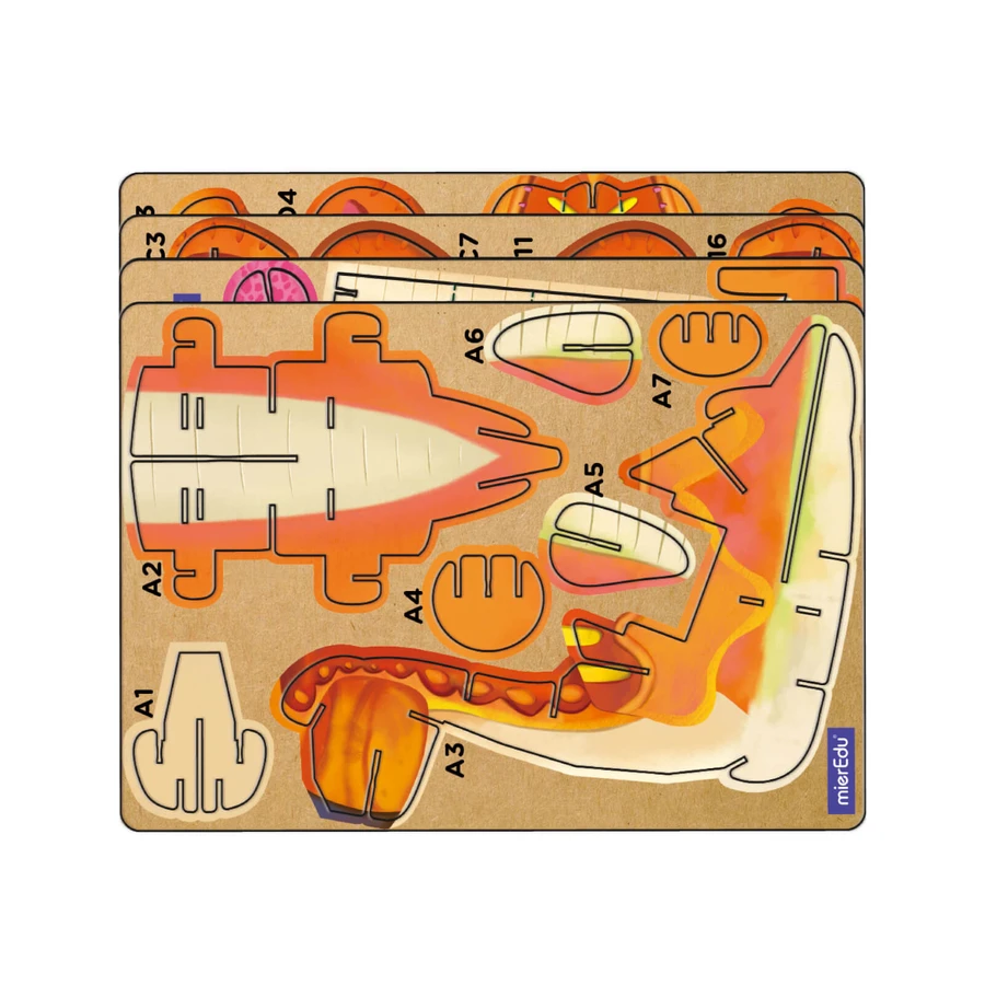 Puzzle 3D cu sunete - Brachiosaurus, Build 'n' Sound