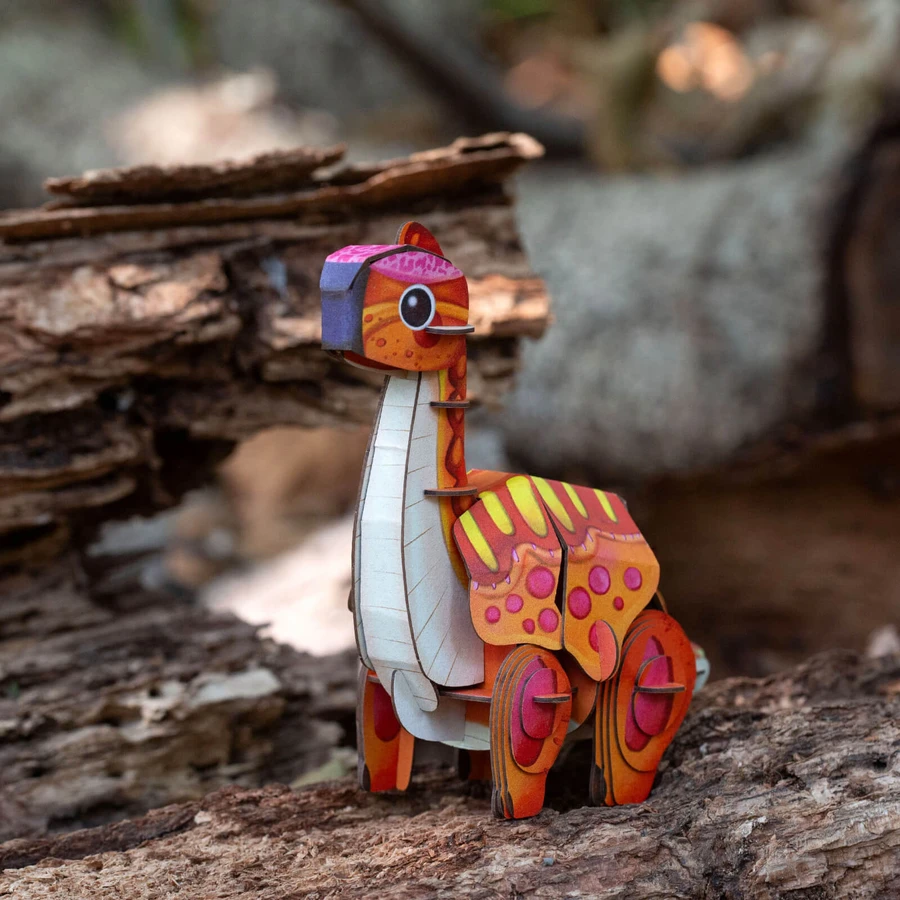 Puzzle 3D cu sunete - Brachiosaurus, Build 'n' Sound