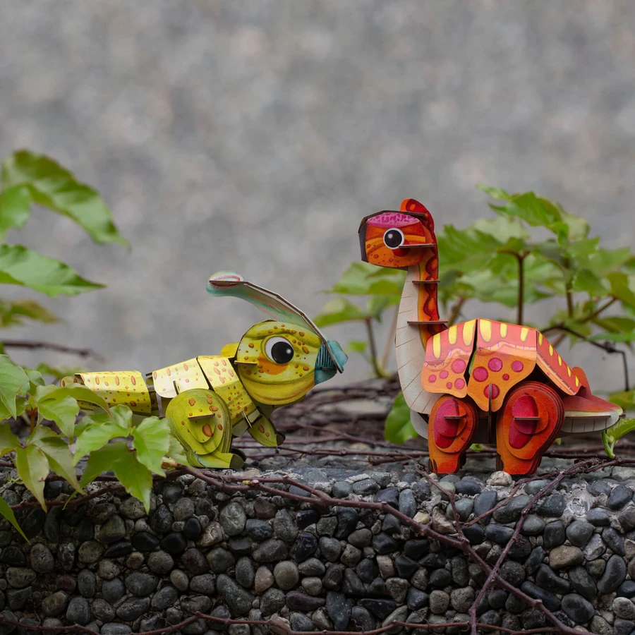 Puzzle 3D cu sunete - Brachiosaurus, Build 'n' Sound