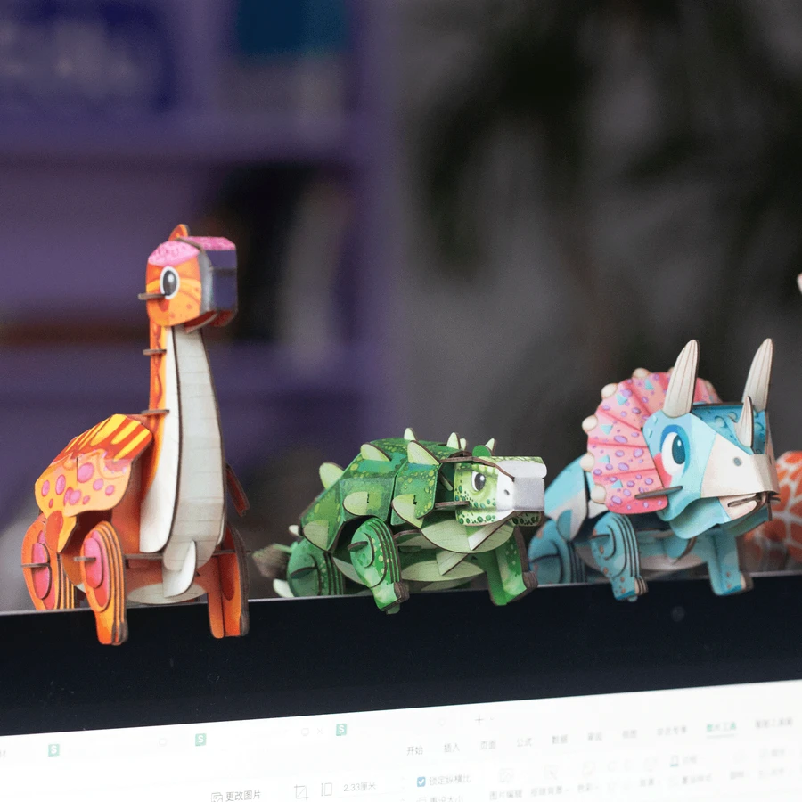 Puzzle 3D cu sunete - Brachiosaurus, Build 'n' Sound