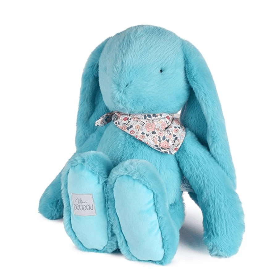 Conigli Doudou® - peluche, 50 cm, turchese