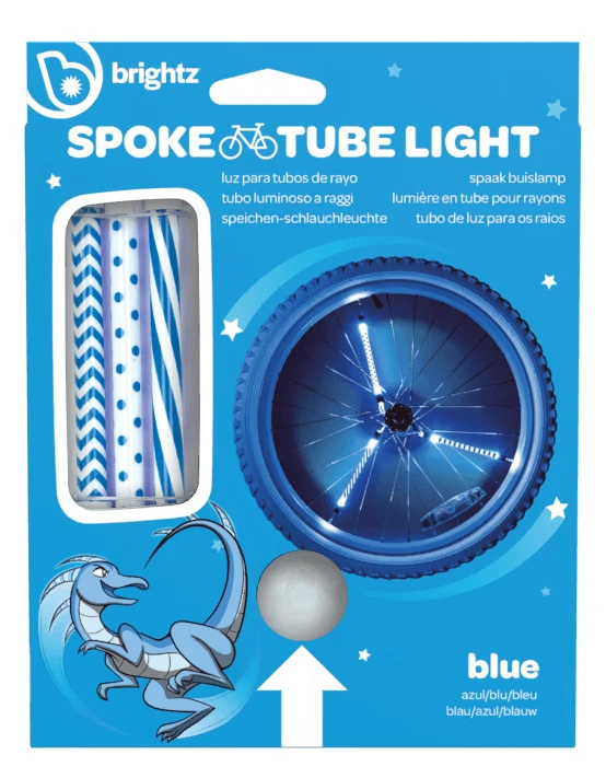 SpinBrightz schlauchförmige LED-Lichter für Fahrradräder, blau
